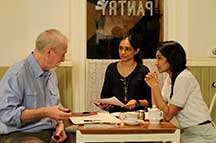 Manjari and Vinati with Tom Alter